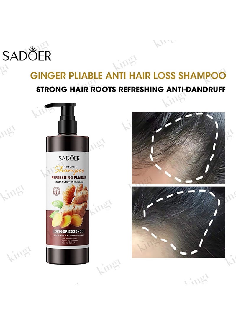 SADOER - Refreshing and soft ginger shampoo for dandruff 500 ml - Image 1