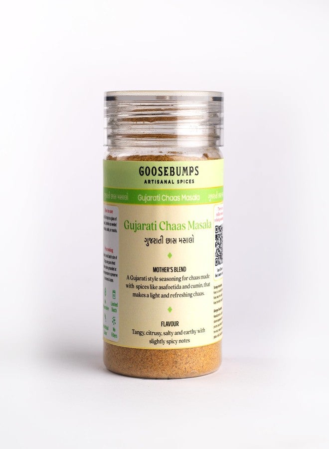 Goosebumps Gujarati Chaas Masala | Buttermilk Masala | Ready To Sprinkle | Made With 16 Aromatic Spices| 100% Natural Ingredients | No Artificial Colour & Flavour Added | 120 GMS - Image 1