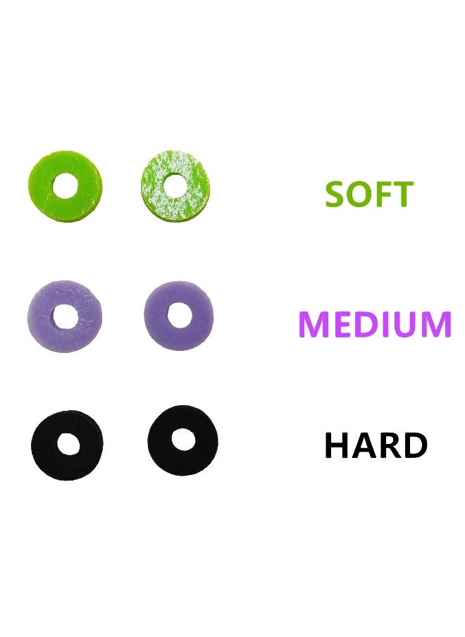 ControlFreek Precision Rings for PS5 PS4 XSX XSS Switch Pro & Scuf Controller, Advanced Performance Grips for Better Control, Comfort & Durability, Aim Assist Motion Control for Controllers, Mixed Pack(6 rings,2 Black Hard /2 Purple Medium/2 Green Soft)