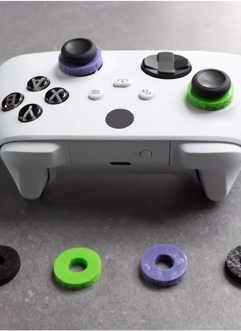 كنترول براند حلقات ControlFreek الدقيقة لوحدة تحكم PS5 و PS4 XSX XSS Switch Pro و Scuf ، مقابض أداء متقدمة لتحكم أفضل ، وراحة ومتانة ، ومساعدة الهدف ، والتحكم في الحركة لوحدات التحكم ، حزمة مختلطة (6 حلقات ، 2 أسود صلب / 2 أرجواني متوسط / 2 أخضر ناعم)  - Image 3