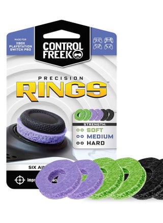 ControlFreek Precision Rings for PS5 PS4 XSX XSS Switch Pro & Scuf Controller, Advanced Performance Grips for Better Control, Comfort & Durability, Aim Assist Motion Control for Controllers, Mixed Pack(6 rings,2 Black Hard /2 Purple Medium/2 Green Soft) - pzsku/Z12ED73AAB72E35933FF8Z/45/1744949810/3d8e3aae-c0b7-44e4-97c0-674b0dd87566