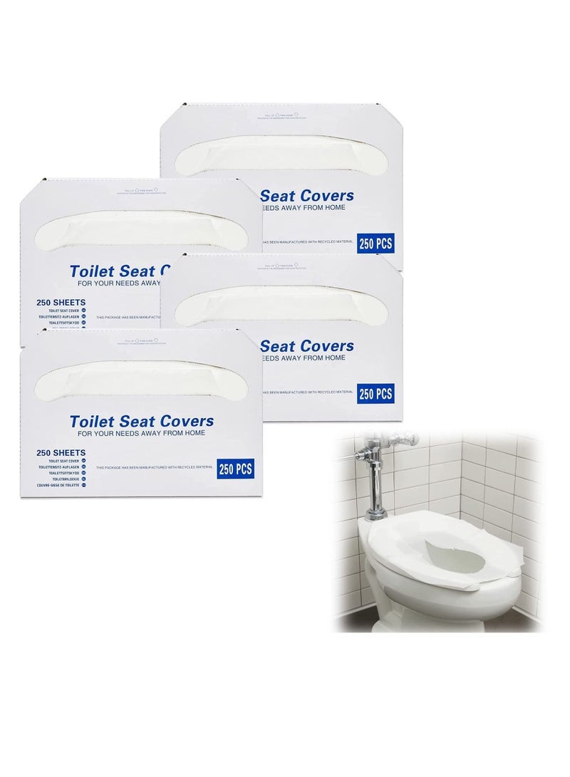 SYOSI 1000 Pack Disposable Toilet Seat Covers Protectors, Flushable Toilet Liners for Bathroom Kids Pregnant Travel Hospital Public Toilet Hotel, 14 x 16 Inch Covers - Image 1