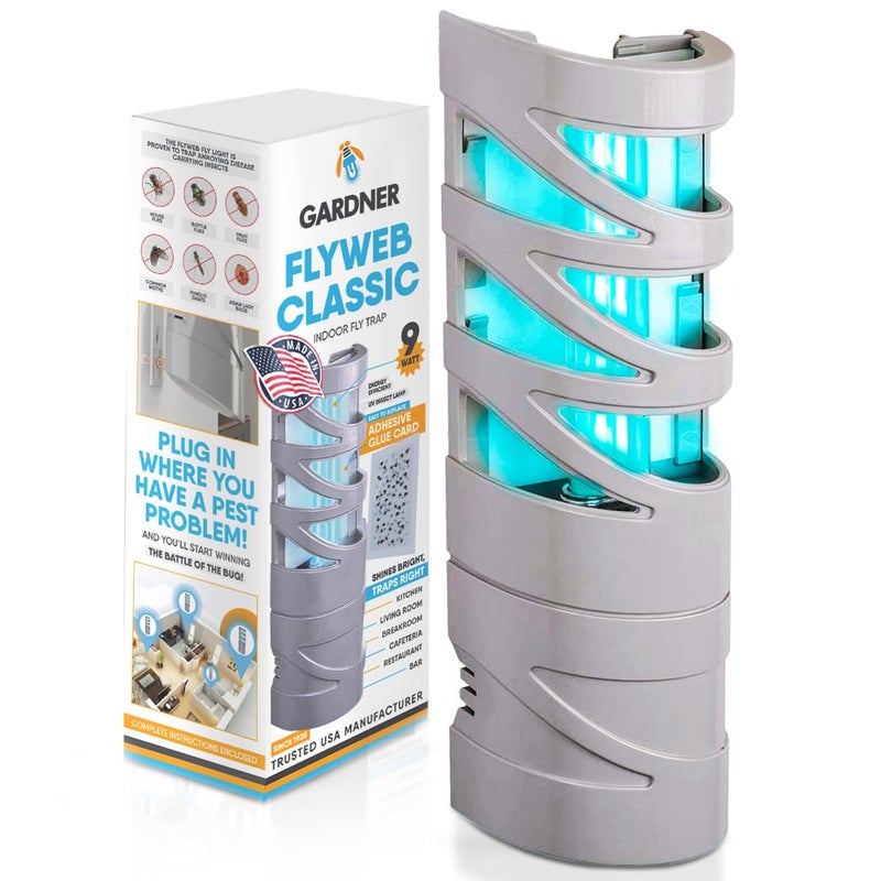 Gardner - Fly Traps Indoor For Home, Indoor Bug Trap, Plug In Bug Catcher Indoor, Fly Catcher Indoor, Gnat Traps For House Indoor Plug-In, Fruit Fly Traps For Indoors, Flying Insect Trap Indoor (Grey) - Image 5