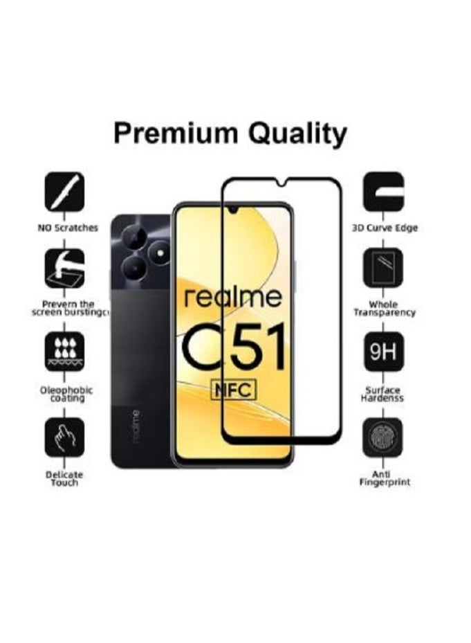 Tempered Glass Screen Protector For Realme C51 - Image 4
