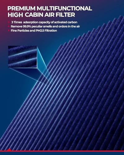 KAX Premium HEPA Cabin Air Filter with Dual Active Carbon CF10132 Replacement for Toyota Avalon Camry Sienna Solara Lexus ES300 ES330 GX470 RX330 RX350 RX400H Strong Adsorption Cabin Filter - Image 3