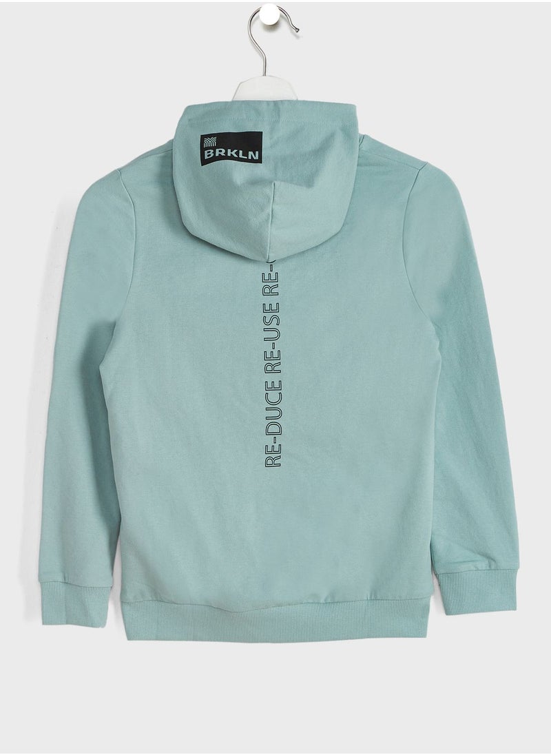 NAME IT - Kids Slogan Hoodie - Image 1