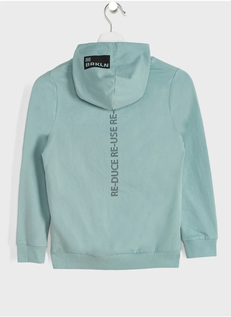 NAME IT Kids Slogan Hoodie