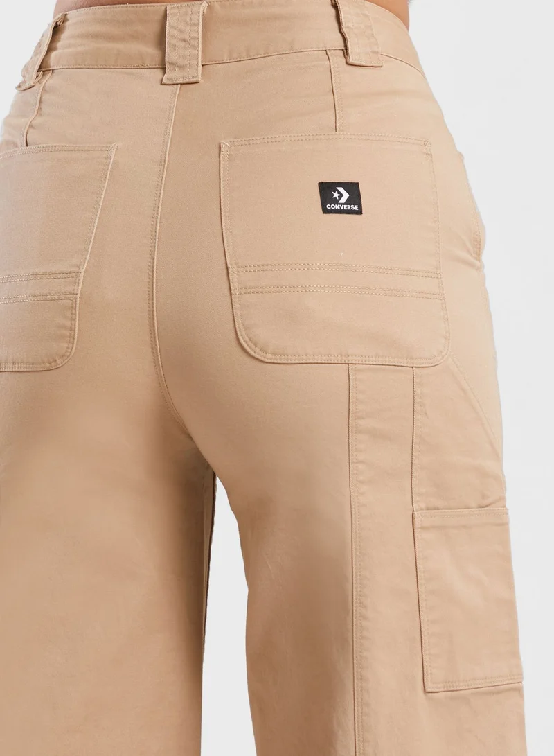 CONVERSE Logo Wide Leg Carpenter Sweatpants