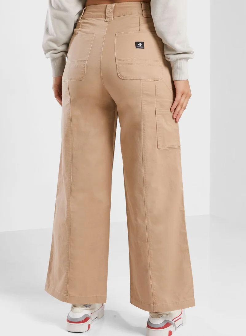 CONVERSE Logo Wide Leg Carpenter Sweatpants