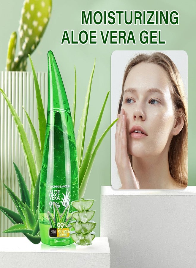 LZYLLS Aloe Vera Gel for Face and Body,Hydrating Organic Aloe Vera Gel,Cooling Body Cream for After Sun Skincare,Non-Sticky Face Moisturizer, 9.15 Fl Oz - Image 2