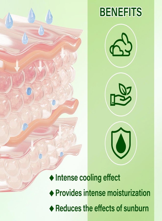 LZYLLS Aloe Vera Gel for Face and Body,Hydrating Organic Aloe Vera Gel,Cooling Body Cream for After Sun Skincare,Non-Sticky Face Moisturizer, 9.15 Fl Oz - Image 5