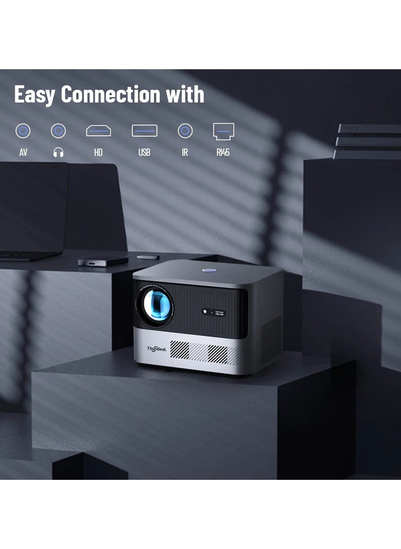 ThundeaL HD Mini Home Theater Projector TDA6W for Full HD 1080P 4K Video 5G WIFI Android Portable Projector for Home Bedroom, Compatible with Smartphone  - Image 3