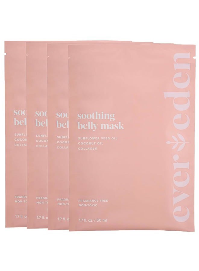 Evereden Soothing Belly Mask - 4 Belly Masks for Pregnant Women 2nd & 3rd Trimester - Hydrating, Nourishing, & Soothing Pregnancy Skin Care Belly Masks - Clean & Vegan Pregnancy & Maternity Products - Image 1