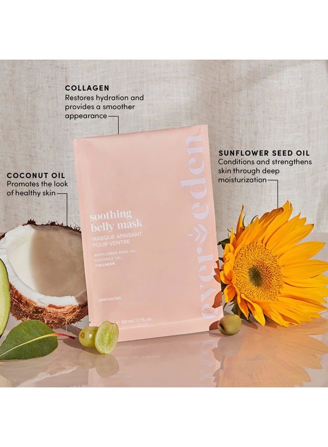 Evereden Soothing Belly Mask - 4 Belly Masks for Pregnant Women 2nd & 3rd Trimester - Hydrating, Nourishing, & Soothing Pregnancy Skin Care Belly Masks - Clean & Vegan Pregnancy & Maternity Products - Image 5
