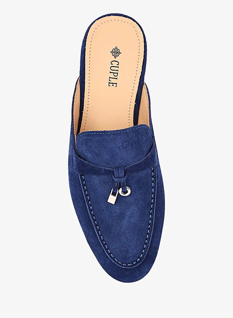 Cuple Dark Blue Cuple Chic Mules – Easy Slip-On Style for Women | Best Price UAE