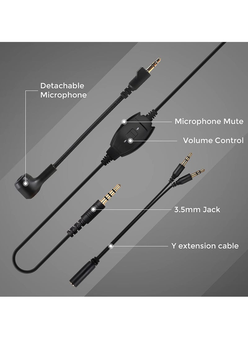 EKSA E900 Over Ear Wired Gaming Headset For PC, PS4,PS5, Xbox - Detachable Noise Canceling Mic - Image 3