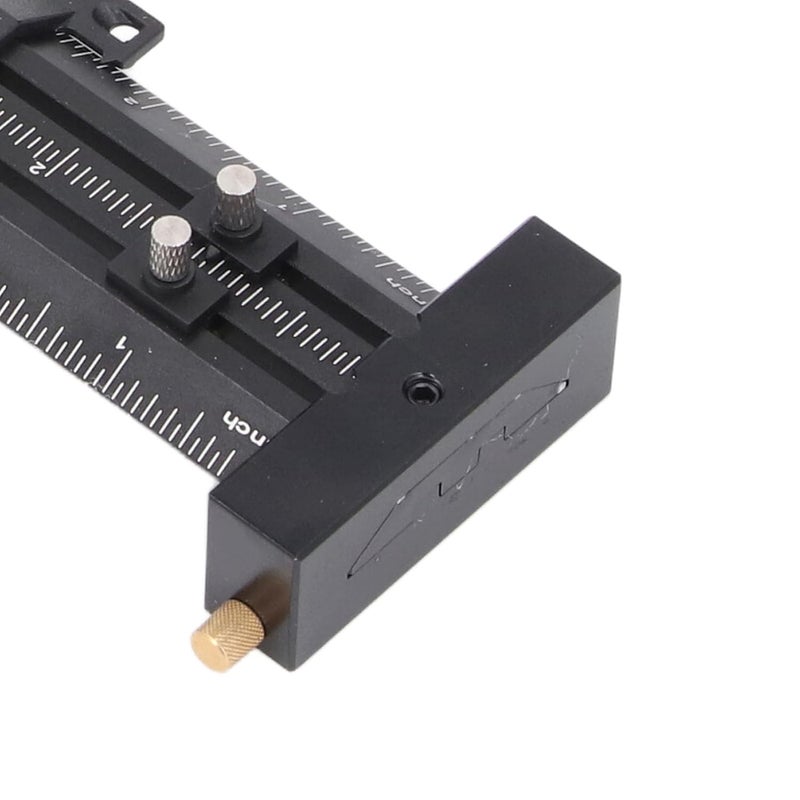 UK Standard T Square Ruler Aluminum Alloy Sliding Adjustable Design Engraved Metric Scale Black - Image 5