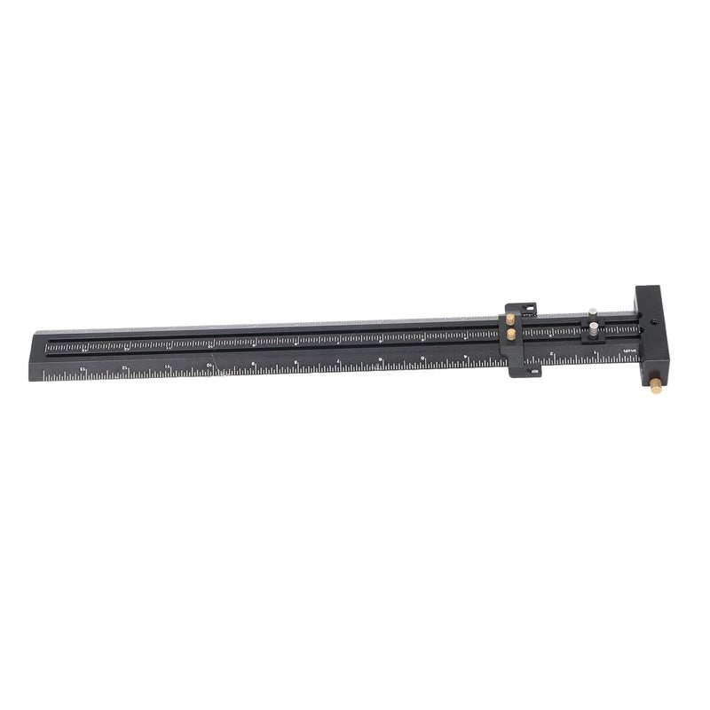 UK Standard T Square Ruler Aluminum Alloy Sliding Adjustable Design Engraved Metric Scale Black - Image 3