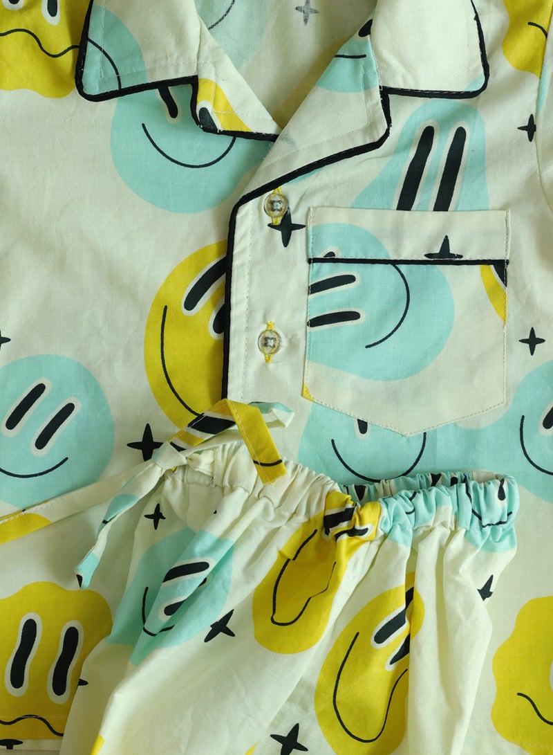 كيدابهو طقم بيجامات للأطفال - إيموجي فن 2 قطعة - Image 3