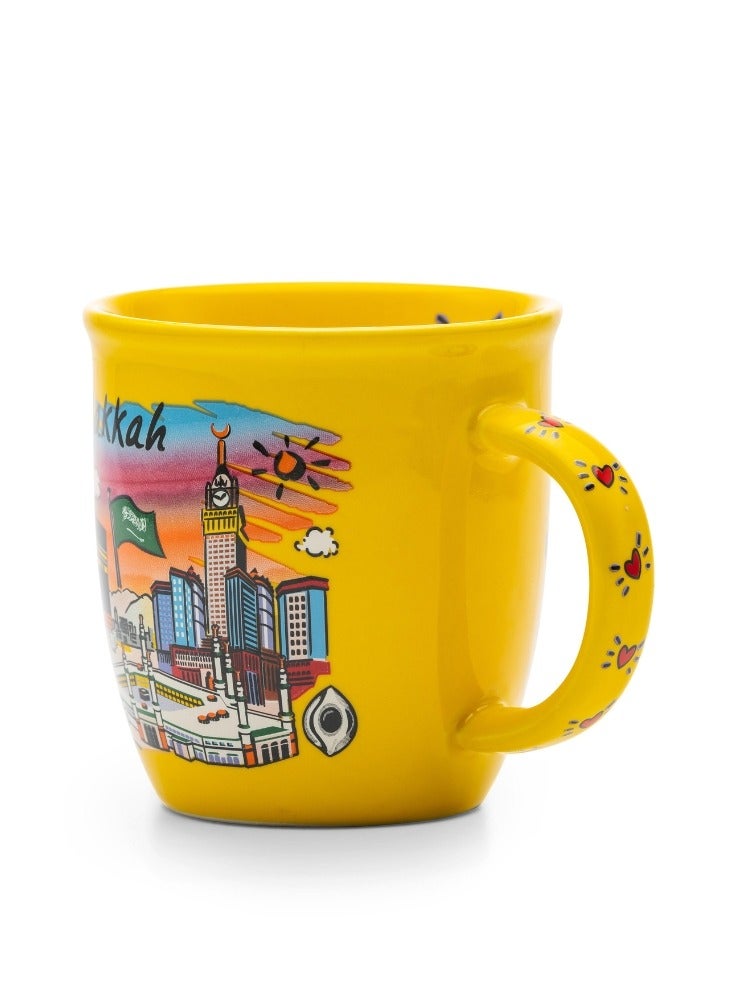 قفتات كوب تذكاري بتصميم مطبوع معالم مكة المكرمة الساحرة - Image 2