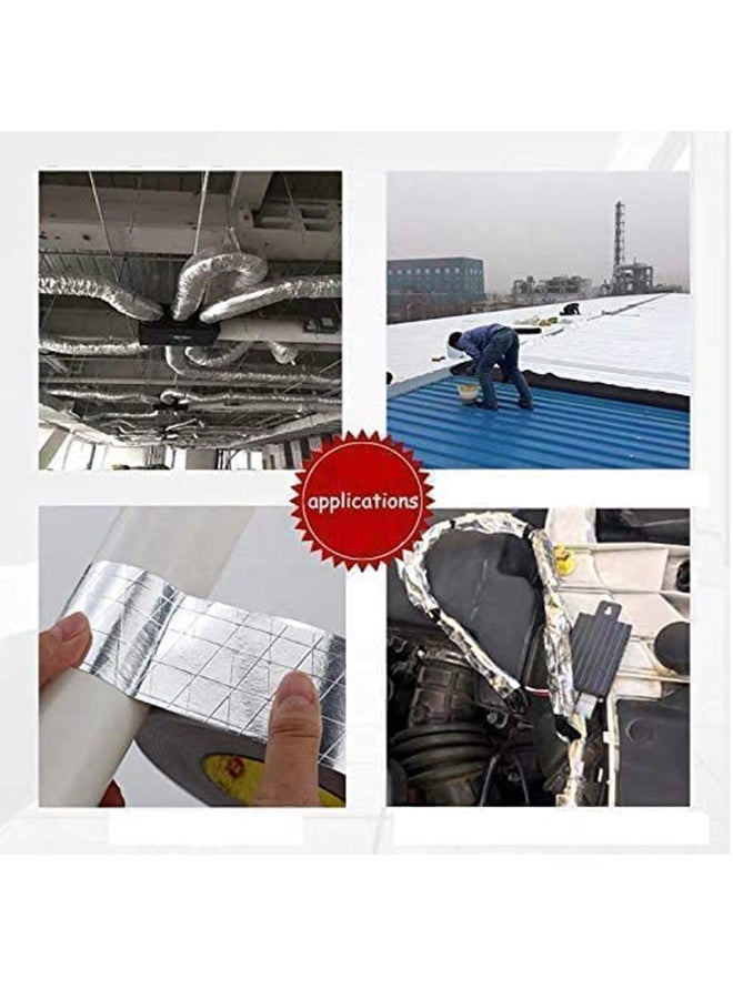 شريط مانع لتسرب المياه، شريط ألومنيوم مقاوم للماء، إصلاح تسرب الأنابيب، شريط لاصق مقاوم للماء، شريط مانع للتسرب من مطاط البولي بروبيلين، مناسب لشفط تسرب أنابيب السقف (20 مم × 20 متر) - Image 2