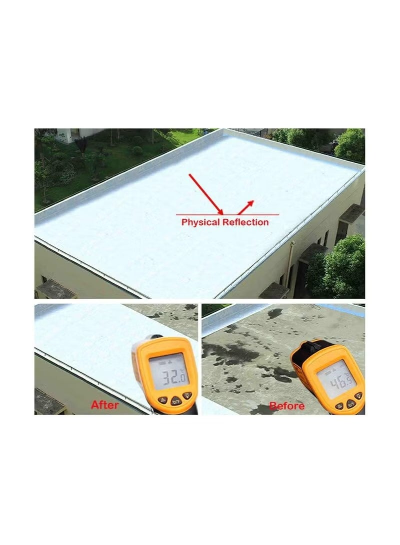 شريط مانع لتسرب المياه، شريط ألومنيوم مقاوم للماء، إصلاح تسرب الأنابيب، شريط لاصق مقاوم للماء، شريط مانع للتسرب من مطاط البولي بروبيلين، مناسب لشفط تسرب أنابيب السقف (20 مم × 20 متر) - Image 5