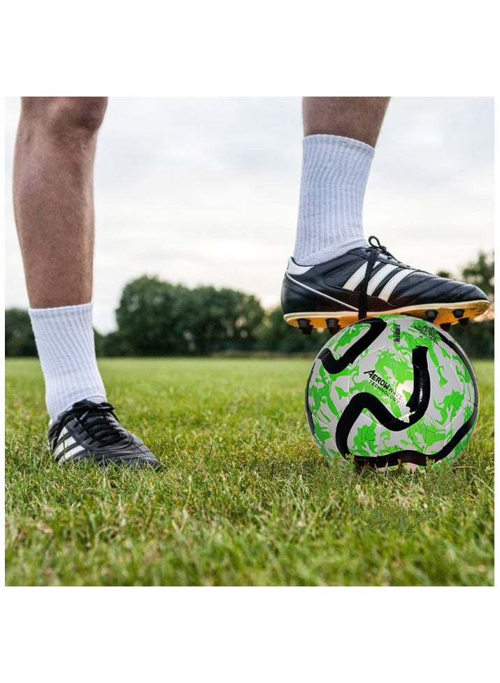 سبال كرة القدم كرة القدم لمباريات كأس العالم أفضل كرة مقاومة للماء للاستخدام في الأماكن المغلقة/الخارجية للتدريب الاحترافي ومطابقة الرجال والنساء للشباب والكبار - Image 2