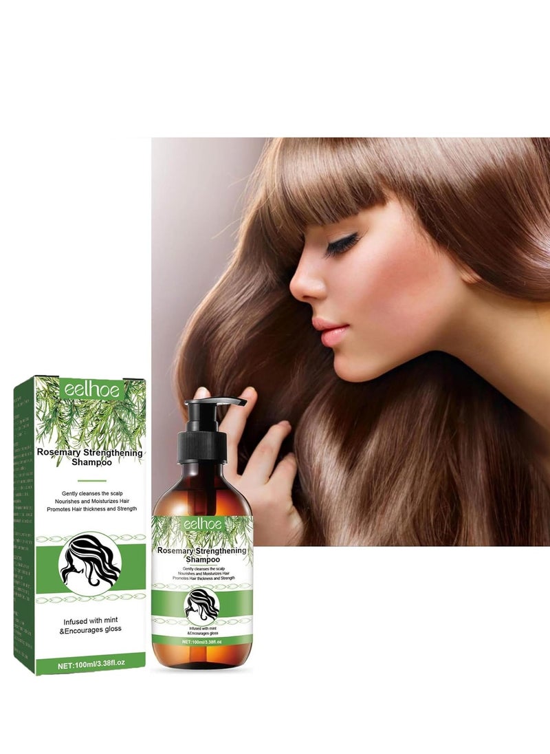 EELHOE - Rosemary shampoo fluffy refreshing soft smoothing dry frizz anti-fall growth hair oil control, help hair growth, suitable for all hair types-1pcs - Image 1