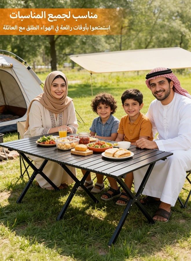 طاولة تخييم كبيرة – سطح واسع محمول وقابل للطي - Image 5