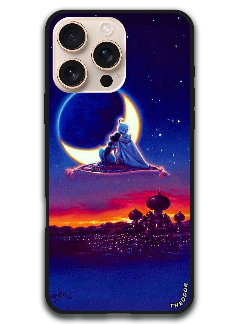 Theodor غطاء واقي مضاد للخدش ومقاوم للصدمات لجهاز iPhone 16 Pro (6.3) بومبر كوفر أنيميشن علاء الدين - Image 1