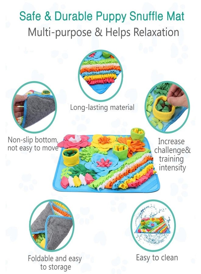 أوريا سجادة أوريا للشم للكلاب، سجادة تفاعلية للتغذية البطيئة والبحث عن الطعام، ألعاب ألغاز ترفيهية لتسلية كلبك وإبقائه مشغولاً، لعبة إطعام الكلاب الصغيرة والمتوسطة الحجم، 15.4 × 15.4 بوصة - Image 2