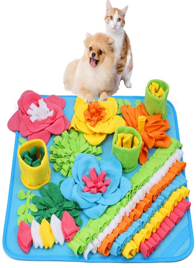 أوريا سجادة أوريا للشم للكلاب، سجادة تفاعلية للتغذية البطيئة والبحث عن الطعام، ألعاب ألغاز ترفيهية لتسلية كلبك وإبقائه مشغولاً، لعبة إطعام الكلاب الصغيرة والمتوسطة الحجم، 15.4 × 15.4 بوصة - Image 1