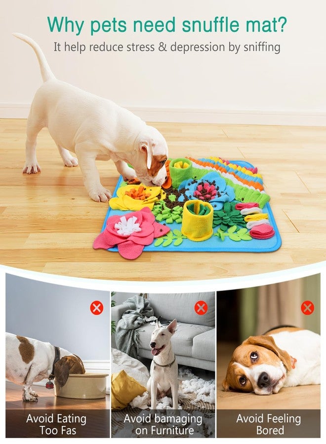أوريا سجادة أوريا للشم للكلاب، سجادة تفاعلية للتغذية البطيئة والبحث عن الطعام، ألعاب ألغاز ترفيهية لتسلية كلبك وإبقائه مشغولاً، لعبة إطعام الكلاب الصغيرة والمتوسطة الحجم، 15.4 × 15.4 بوصة - Image 3