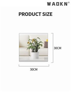 WAOKN 4Pcs 3D Make up Mirror Wall Sticker Tiles, Non-Breakable Acrylic Full Length Wall Mirror Sticker, 30*30cm Flexible Plastic Mirror Full Body Mirror Tiles For Bedroom, Home Gym, Home Wall Decor  - Image 4