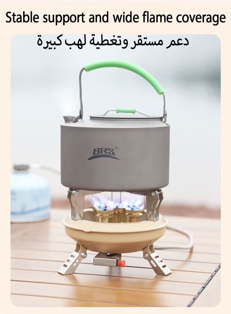 بينزي موقد التخييم ، 5 الموقد موقد الغاز المحمولة ، مع تمديد خرطوم الغاز وحقيبة اليد -- الخيار المثالي للتخييم والسفر والمغامرة في الهواء الطلق - Image 2