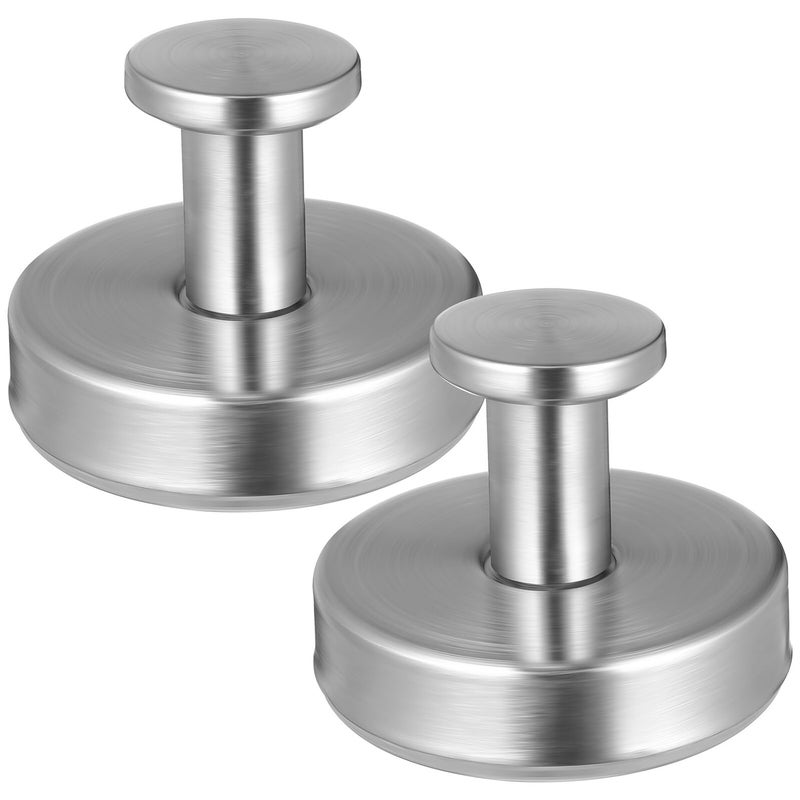 Stainless Steel Suction Hooks 2 Pack Strong Bathroom Shower Wall Hooks For Towels Robes Bags - Image 2