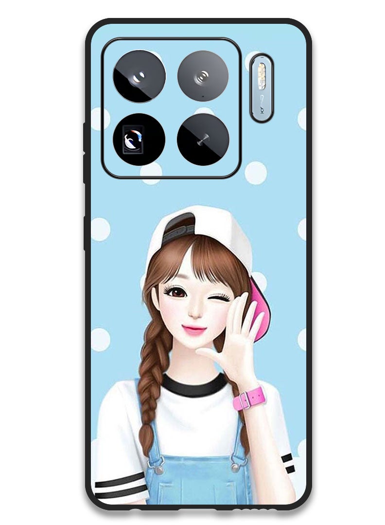 Theodor Case Compatible with Xiaomi 15S Pro 6.73 Inch Protection Shockproof Bumper Cover Girl Wear Cap - Image 1