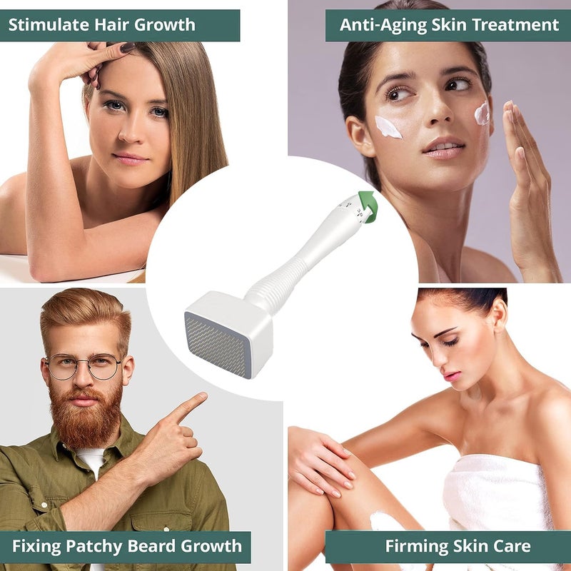 قلم ديرما ستامب دكتور بيوتي قابل للتعديل بمشغلات تيتانيوم 140 قابل لإعادة الاستخدام للعناية بالبشرة ونمو الشعر واللحية بديل الديرما رولر للرجال والنساء للاستخدام المنزلي - Image 5