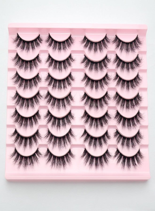 لوويجز رموش صناعية خفيفة من لويجز، رموش منك ثلاثية الأبعاد، رموش كثيفة تشبه عيون القطة، مظهر طبيعي، رموش صناعية سميكة وناعمة ومجعدة، 14 زوجًا - Image 2