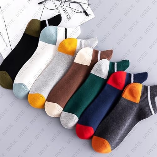 DIVUE Ankle Length Cotton Socks Unisex – Pack of 7 Multicolor Soft & Breathable Everyday Use Socks for Men & Women – Durable Stretchable Comfort Fit – Casual & Office Wear - Image 5