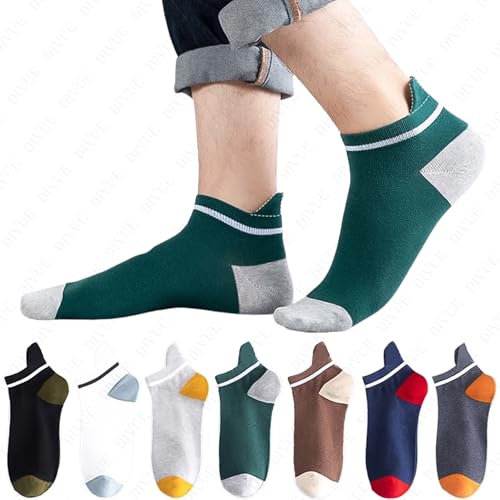 DIVUE Ankle Length Cotton Socks Unisex – Pack of 7 Multicolor Soft & Breathable Everyday Use Socks for Men & Women – Durable Stretchable Comfort Fit – Casual & Office Wear - Image 1