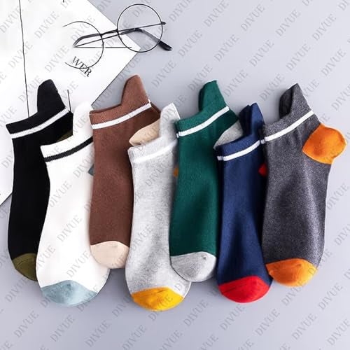 DIVUE Ankle Length Cotton Socks Unisex – Pack of 7 Multicolor Soft & Breathable Everyday Use Socks for Men & Women – Durable Stretchable Comfort Fit – Casual & Office Wear - Image 3