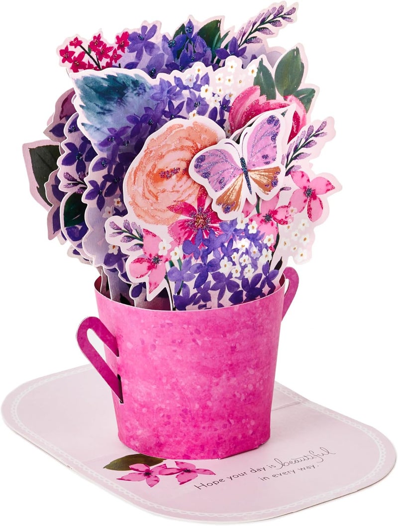 Hallmark Paper Wonder Mother's Day Pop-Up Card - Purple Flower Bouquet, Beautiful in Every Way - Image 2