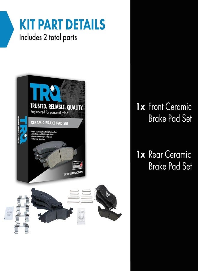 تي آر كيو طقم تيل فرامل قرصية شبه معدنية ممتازة من نوع Posi، أمامي وخلفي، لسيارات فورد - Image 2