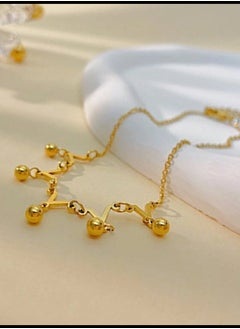 سيكستي فور خلخال أنيق مصنوع من الاستانلس ستيل مطلي باللون الذهبي عيار 18  - Image 4