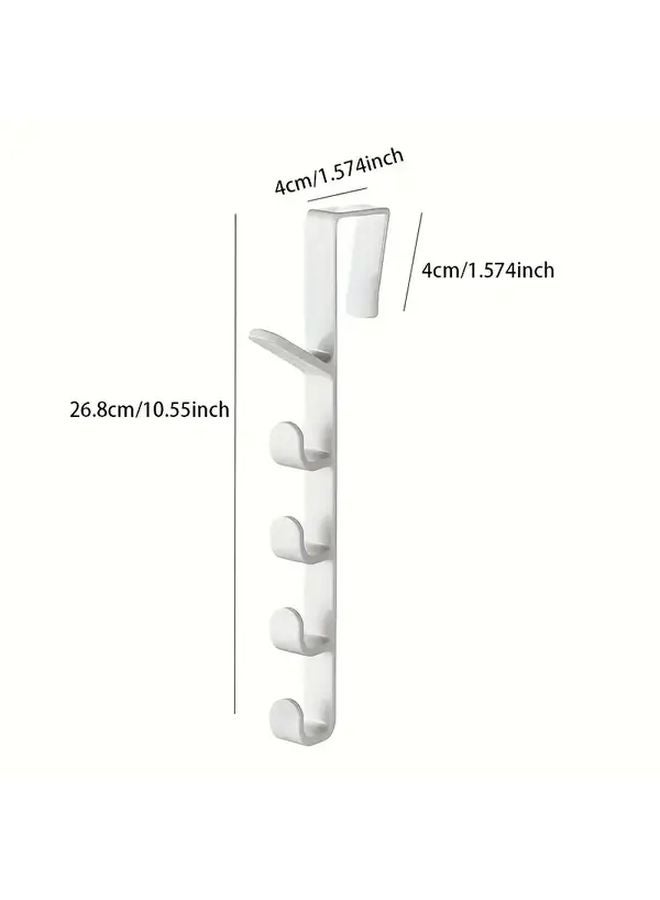 Brown No Drill Door Hooks 2pcs Adhesive Backing ABS Plastic Space Saving For Clothes Bags Towels - Image 5