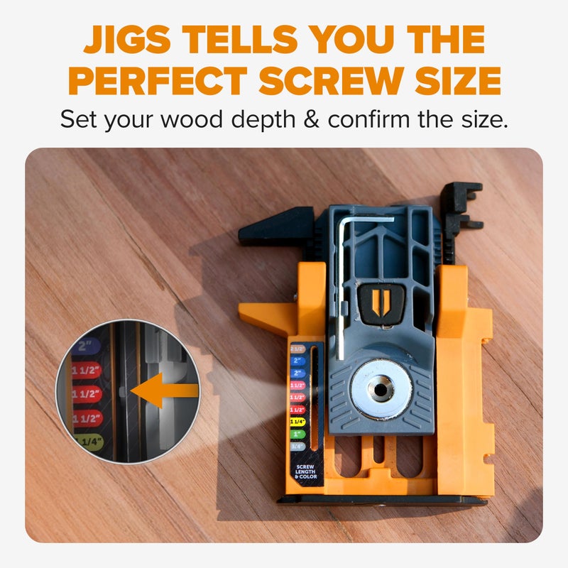 BORA Automatic Mini Pocket Hole Jig Kit for Woodworking Compact All-in-One Self Adjusting Woodworking Joinery Tool for Strong Joints BR-A170301 - Image 5