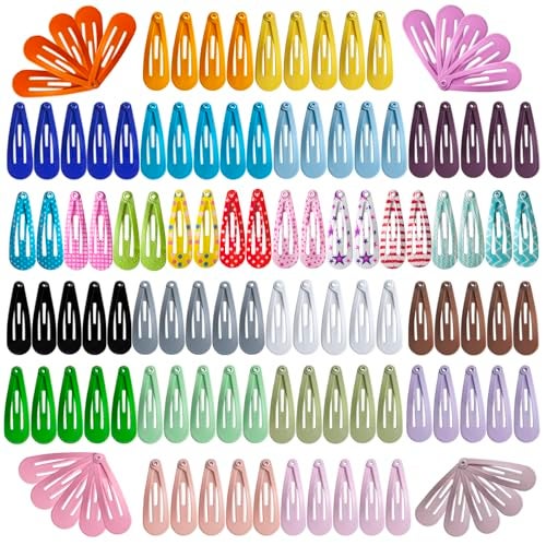 SLYFTE Premium Snap Mini Hair Clips Kids Metal Non Slip Hair Bow Clips for Girls Toddlers Hair Accessories Colorful 30 Colors - Image 1