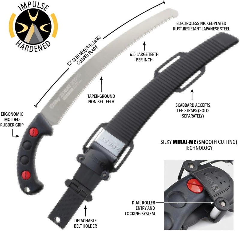 SILKY ZUBAT Professional Curved Hand Saw 330mm Large Teeth (270-33) - Image 3