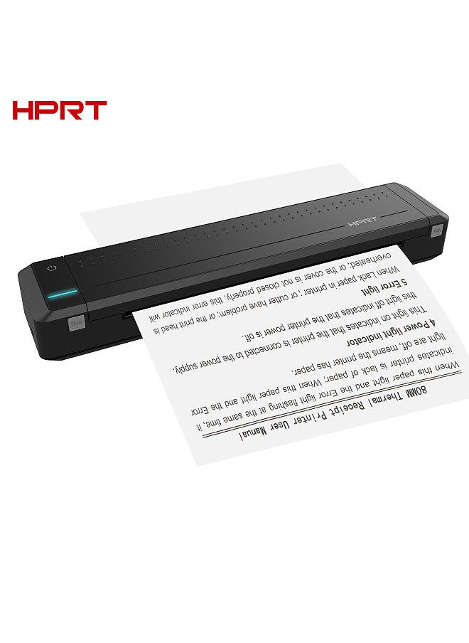 HPRT - MT800 A4 Portable Thermal Transfer Printer Wireless&USB Connect with Mobile Computer for Office School Car Travel Printer with 1pc Ribbon Roll - Image 1